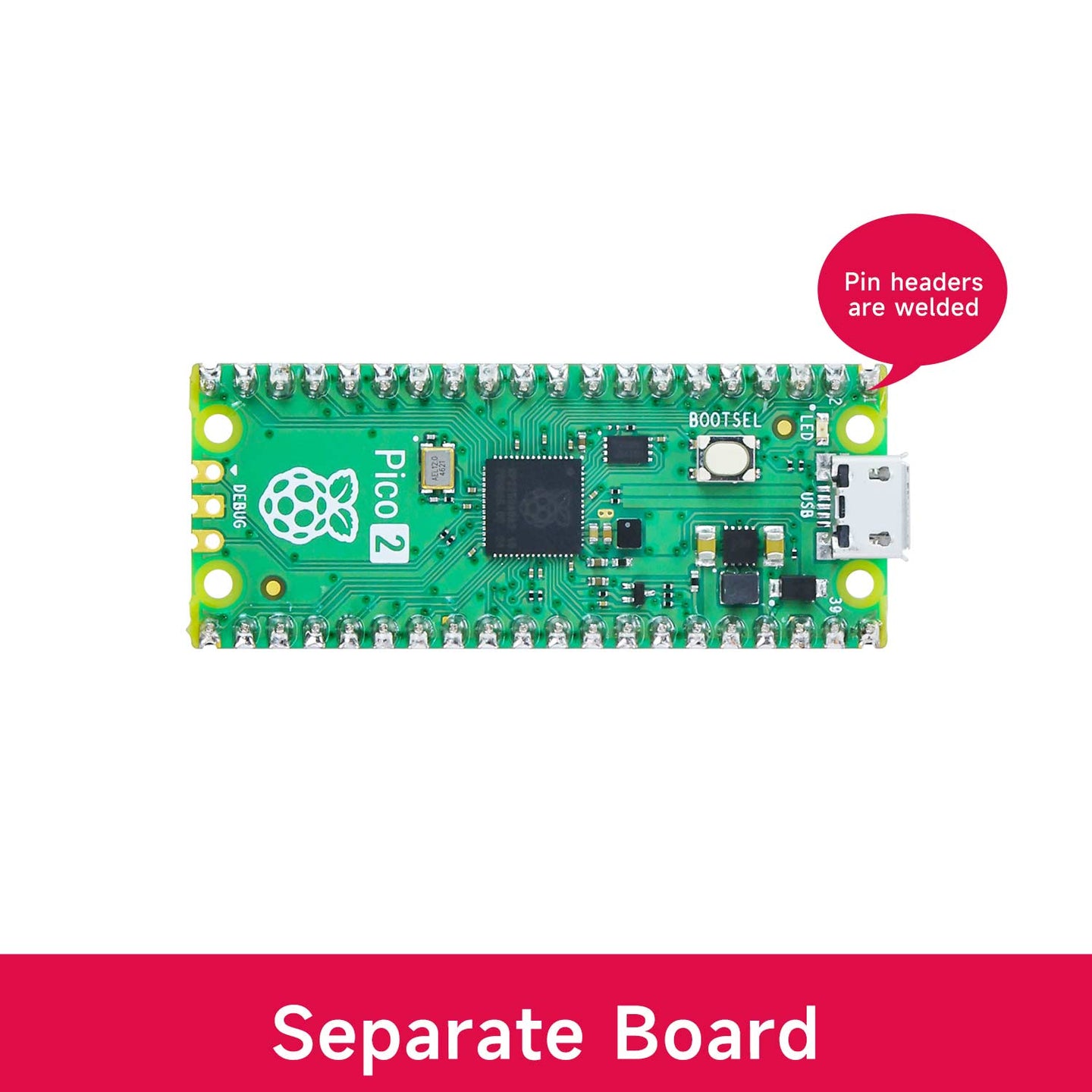Raspberry Pi Pico 2 board and starter kit