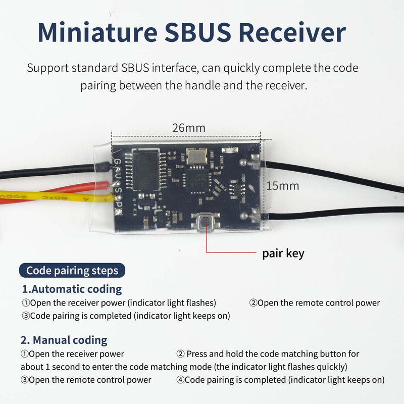 HOT RC 2.4G RC 8CH Transmitter FHSS and 8CH Receiver With SBUS module For Drone and Smart Car