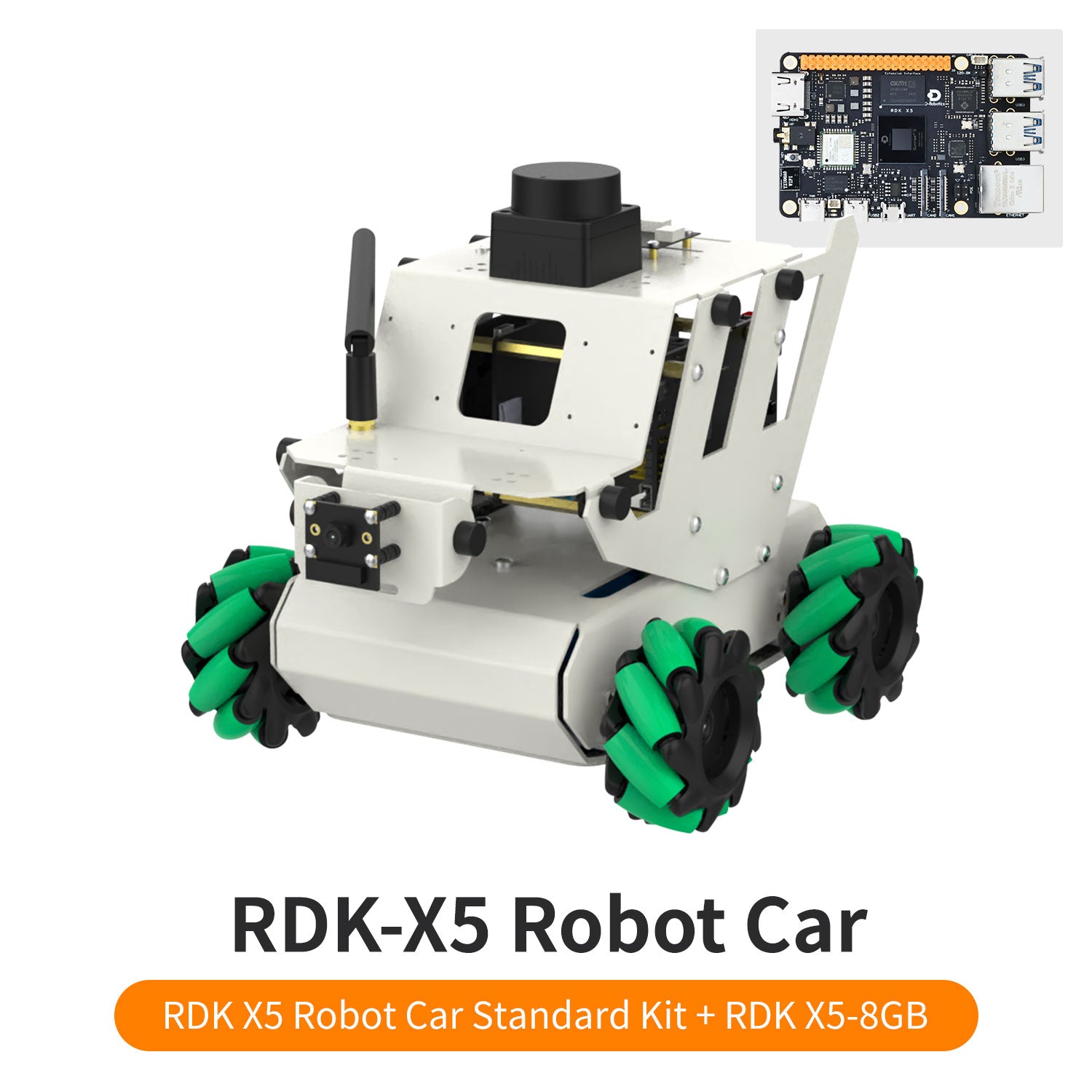 RDK ROS2 Robot Car with Mecanum Wheel (Version: Standard Kit, Main Control Board: RDK X5-8GB)