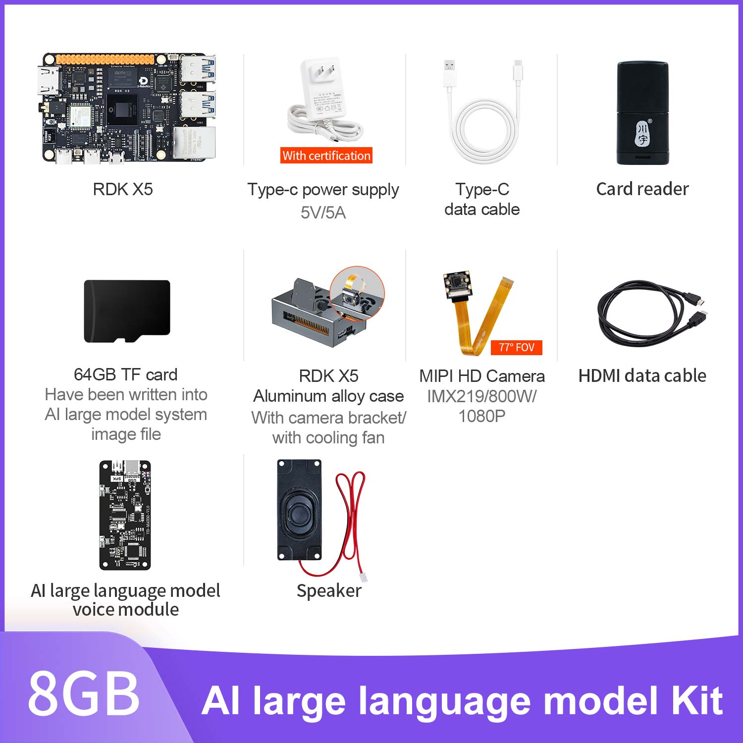 RDK X5 Robot Developer Kit support with 4G/8GB RAM