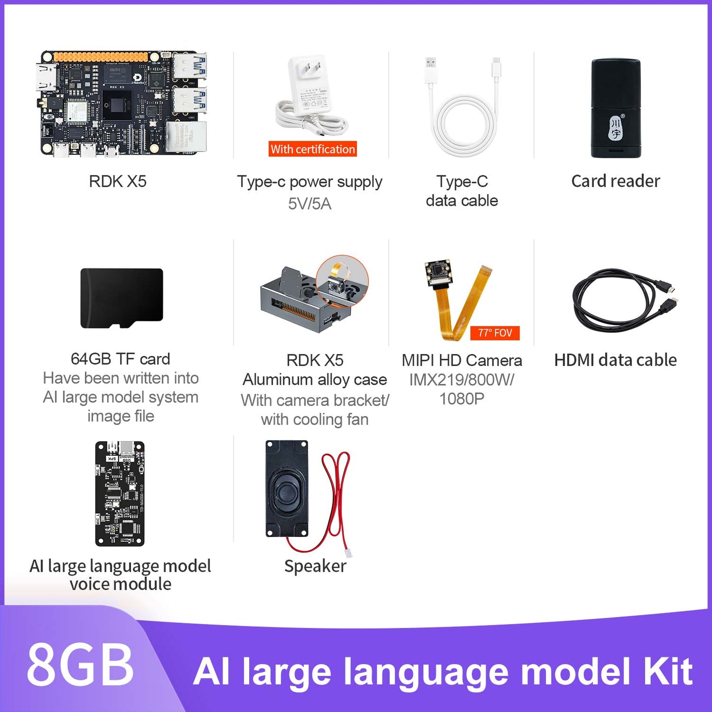 RDK X5 Robot Developer Kit support with 4G/8GB RAM