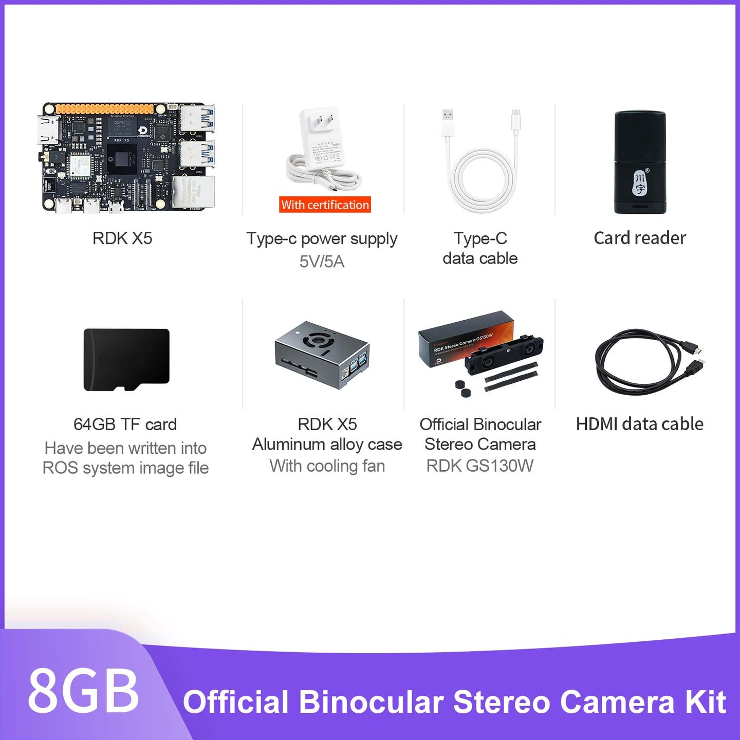 RDK X5 Robot Developer Kit support with 4G/8GB RAM