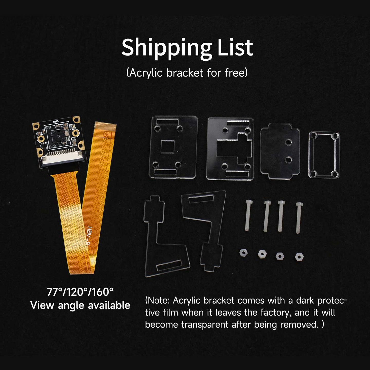 RDK MIPI HD Camera Module With 77° /120° /160° FOV