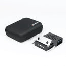 Black RDKX5 Magicbox with cooling fan and black carrying case on a white background