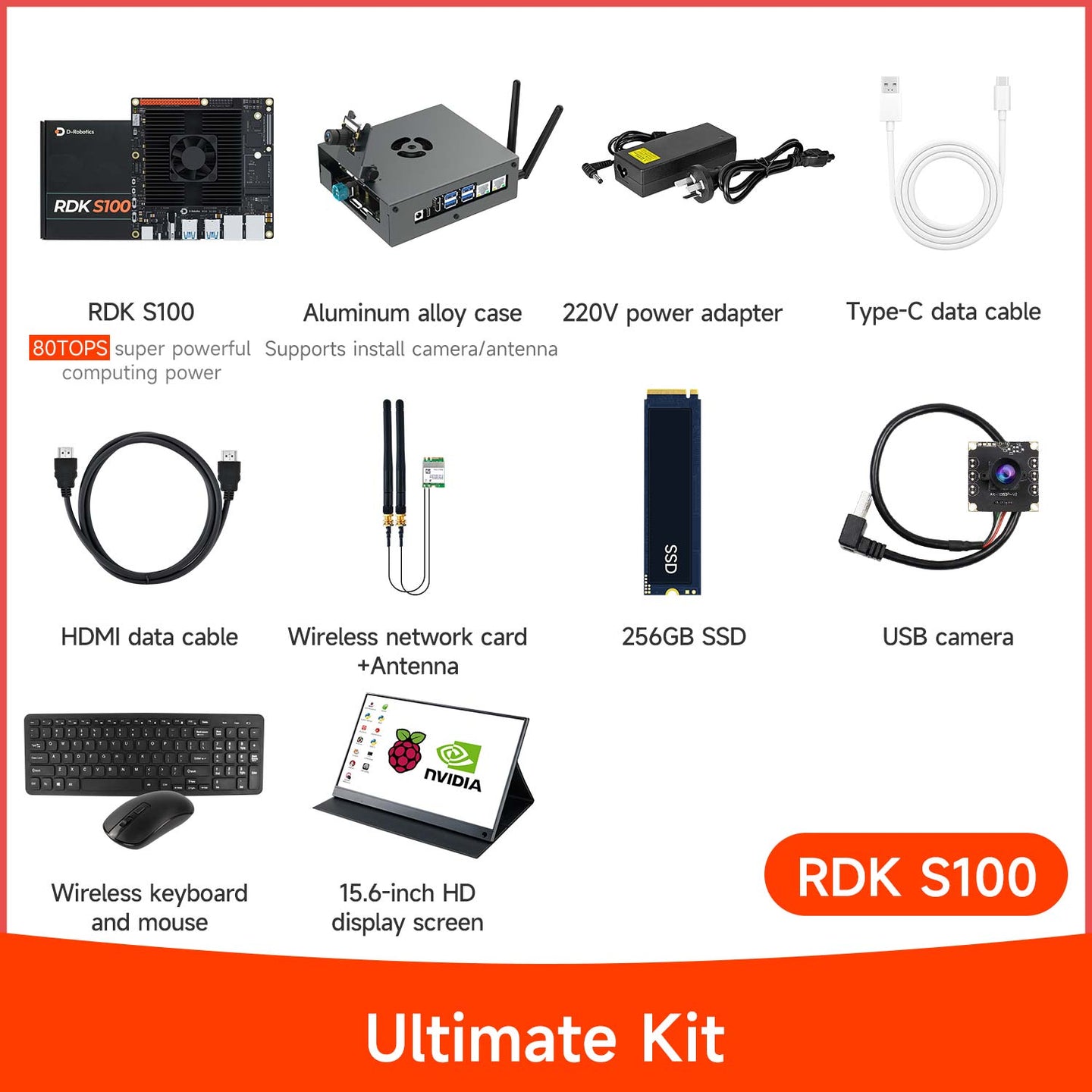 D-Robotics RDK S100 S100P Developer Kit (80TOPS/128TOPS)
