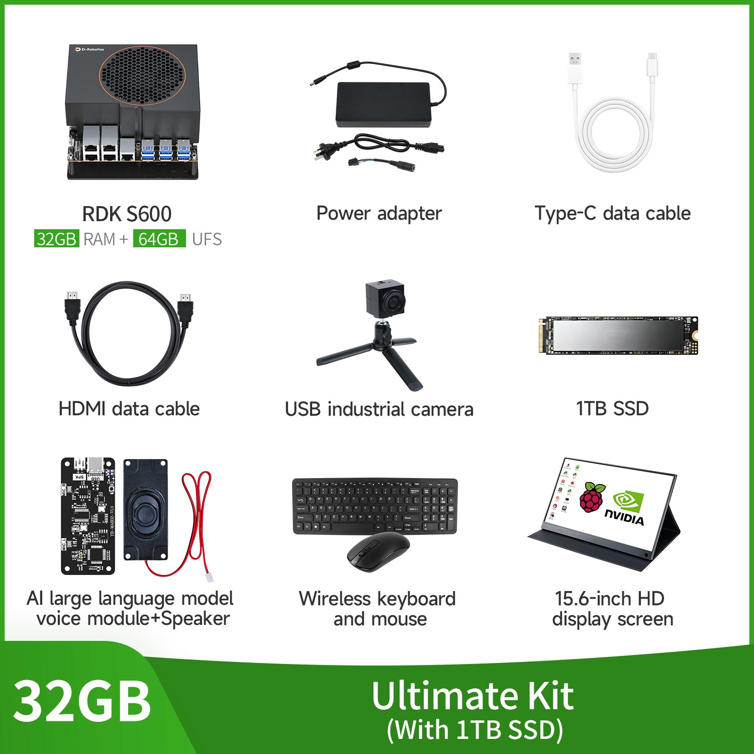 RDK S600 Robot Development Kit with 32+64GB/64+256GB RAM(560TOPS)