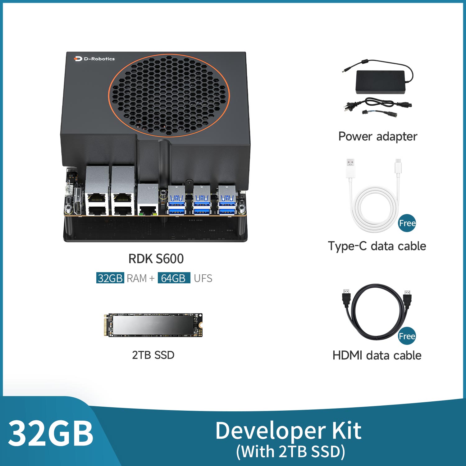 RDK S600 Robot Development Kit with 32+64GB/64+256GB RAM(560TOPS)
