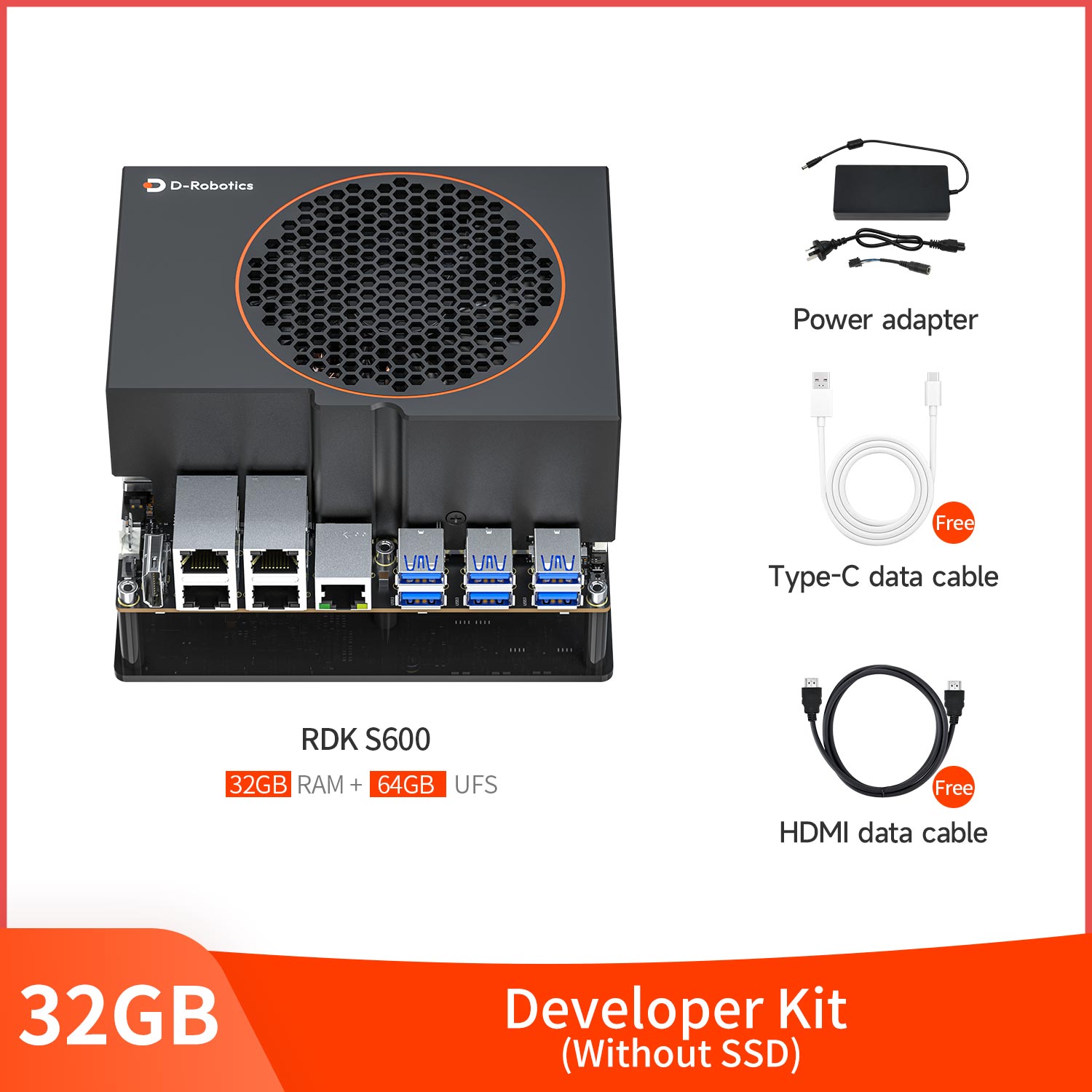 RDK S600 Robot Development Kit with 32+64GB/64+256GB RAM(560TOPS)