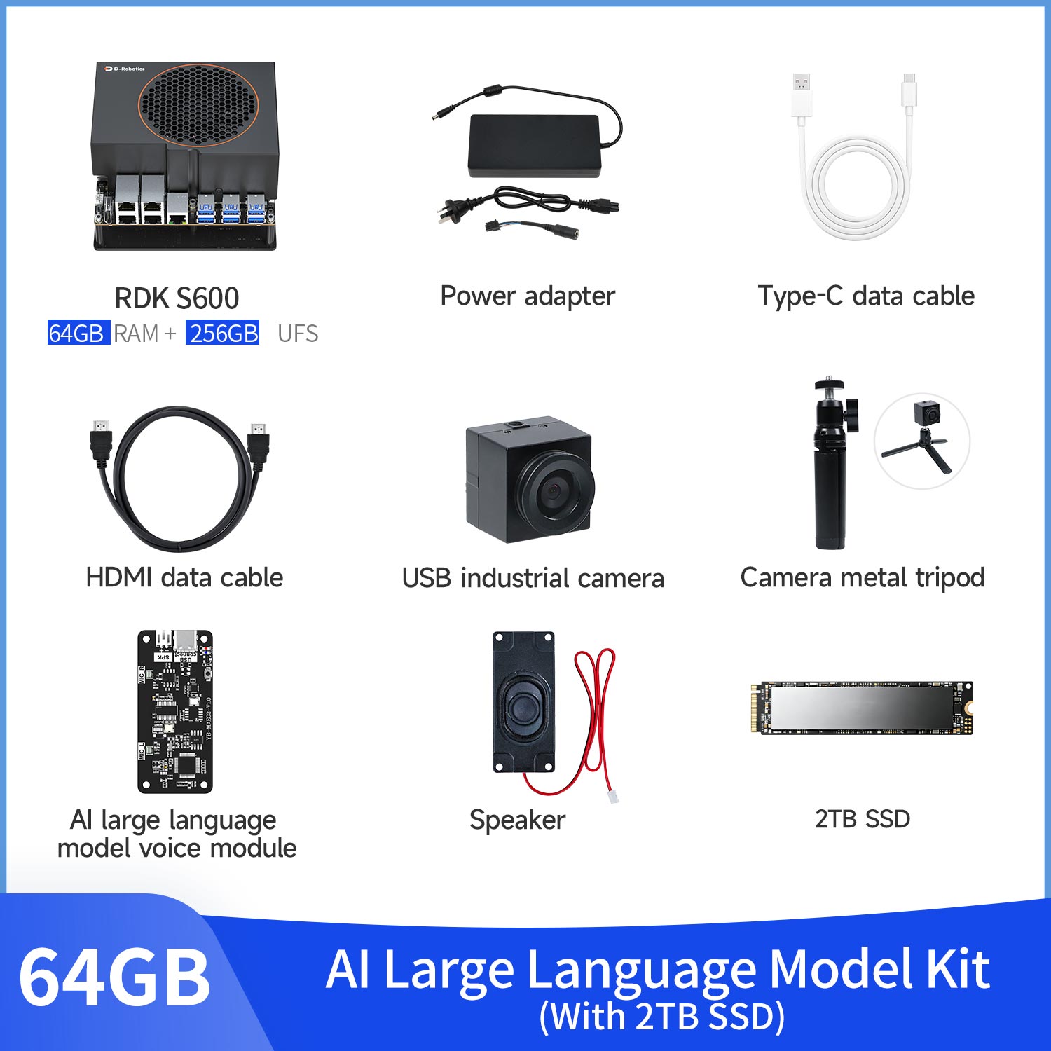 RDK S600 Robot Development Kit with 32+64GB/64+256GB RAM(560TOPS)