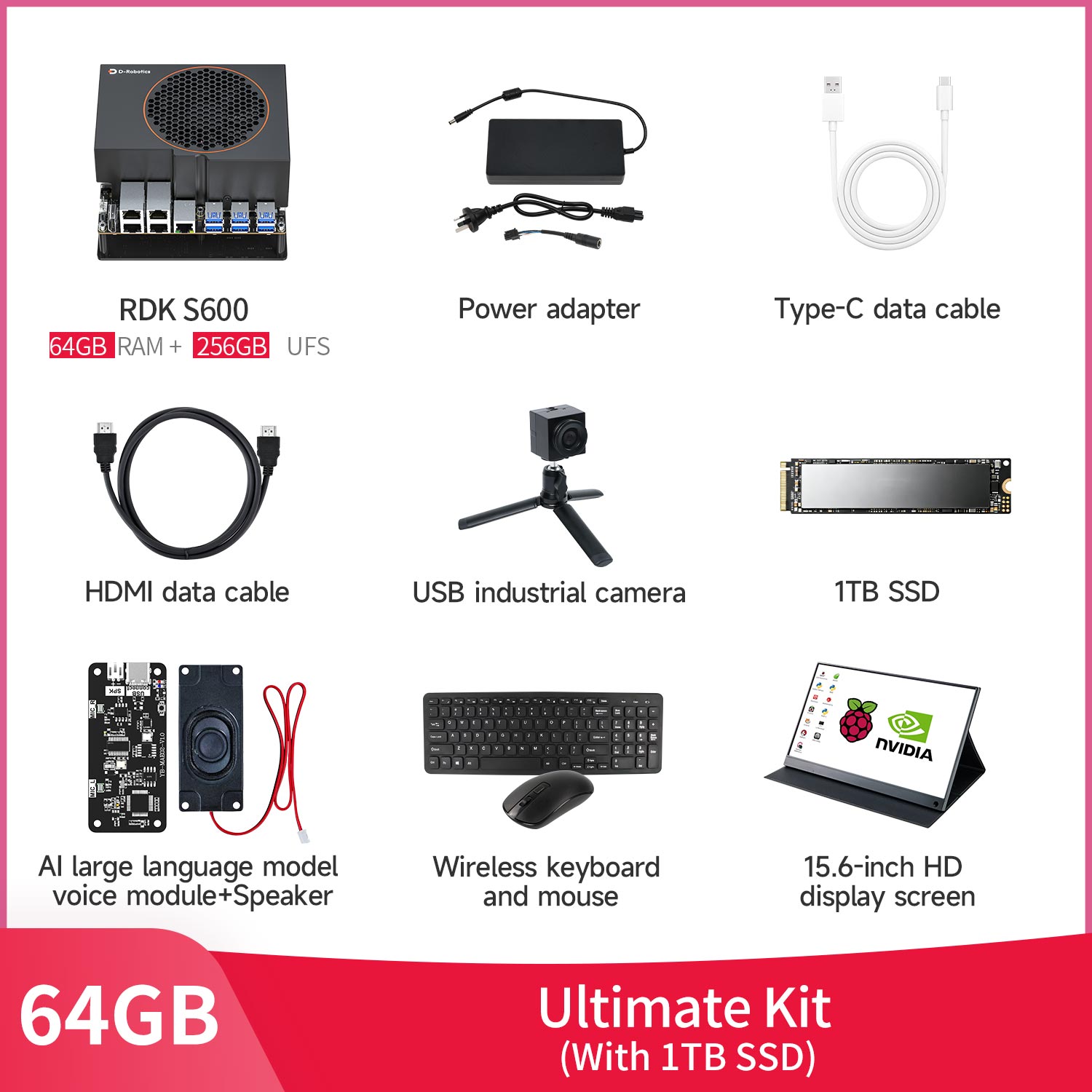 RDK S600 Robot Development Kit with 32+64GB/64+256GB RAM(560TOPS)
