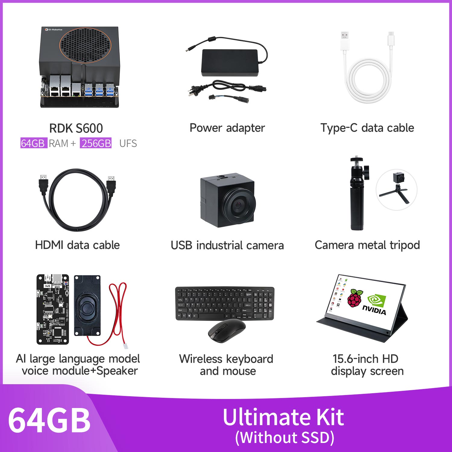 RDK S600 Robot Development Kit with 32+64GB/64+256GB RAM(560TOPS)