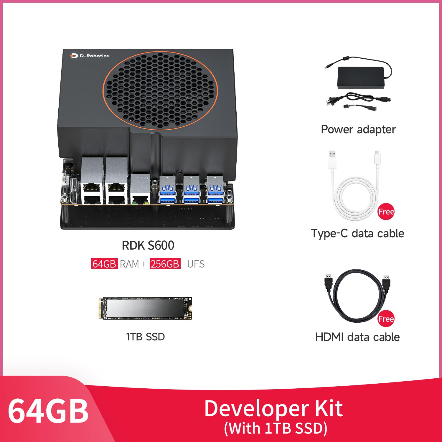 RDK S600 Robot Development Kit with 32+64GB/64+256GB RAM(560TOPS)