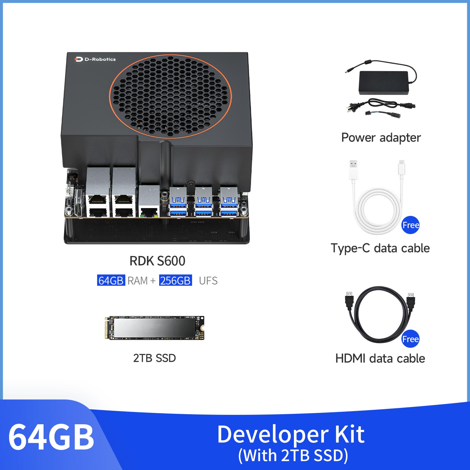 RDK S600 Robot Development Kit with 32+64GB/64+256GB RAM(560TOPS)