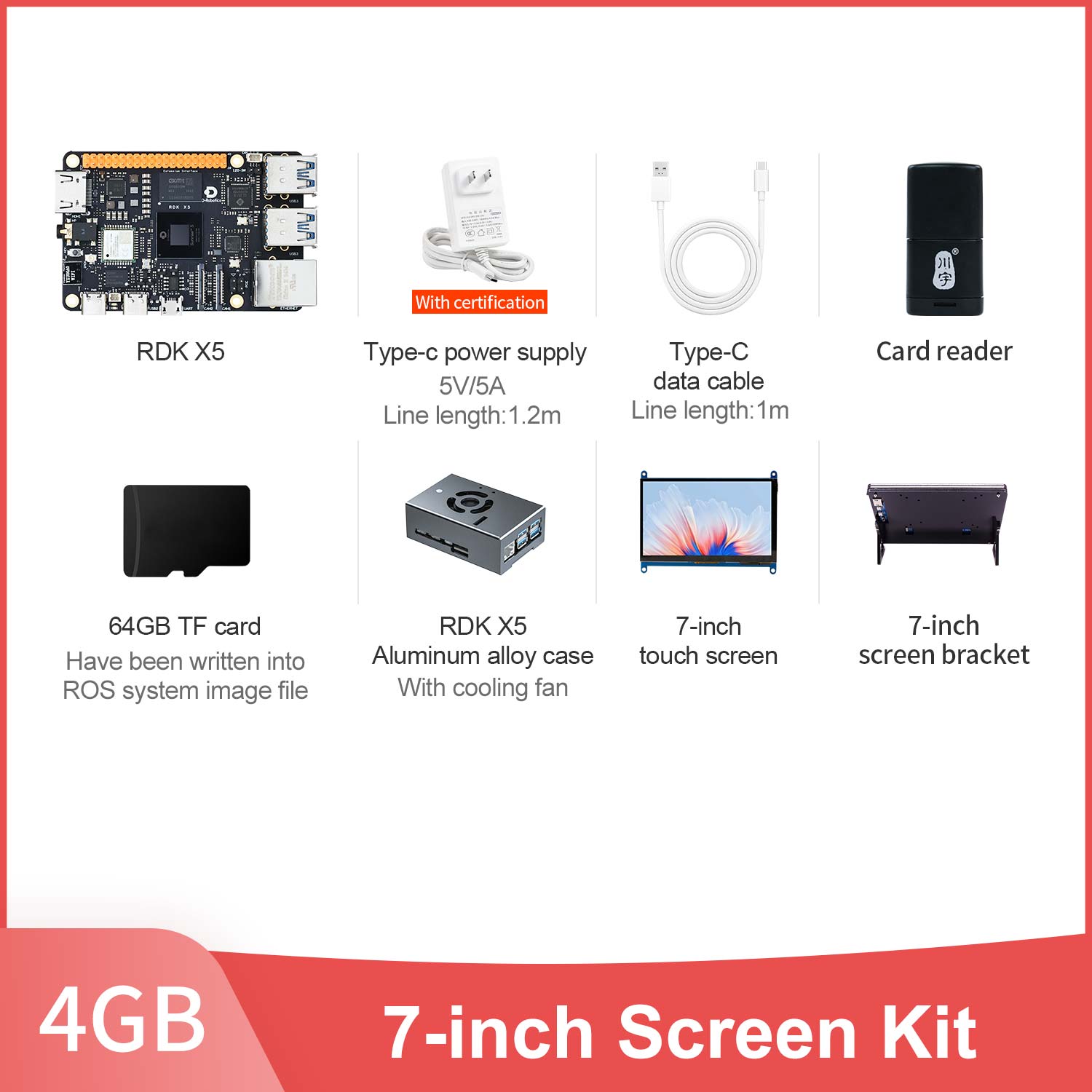 RDK X5 Robot Developer Kit support with 4G/8GB RAM