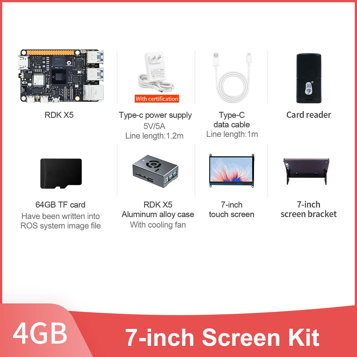 RDK X5 Robot Developer Kit support with 4G/8GB RAM