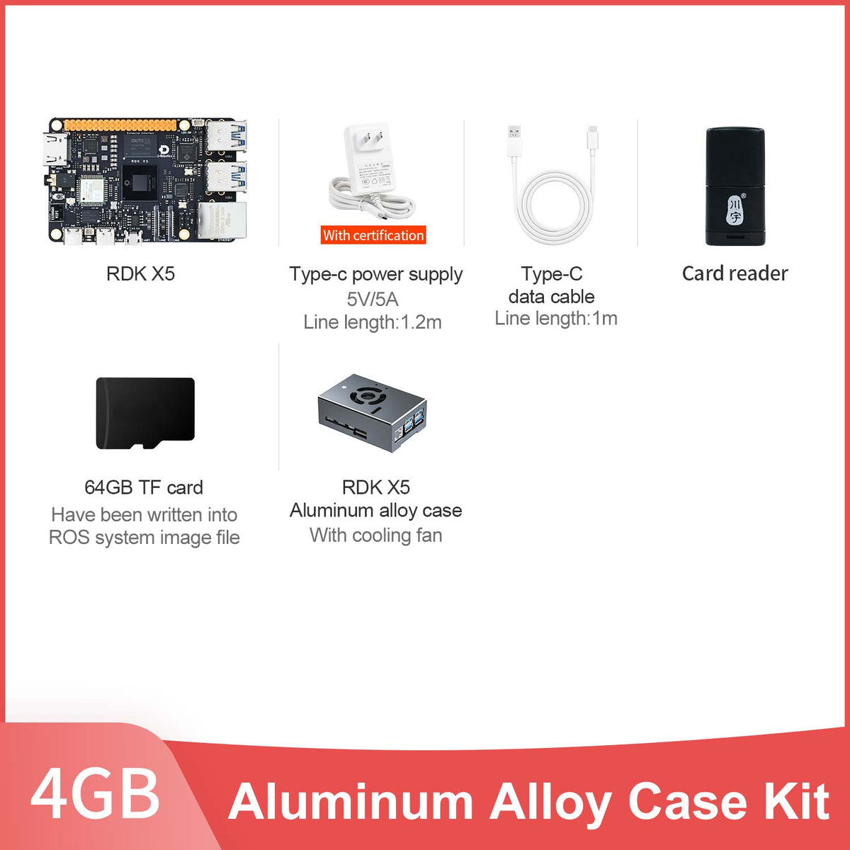 RDK X5 Robot Developer Kit support with 4G/8GB RAM