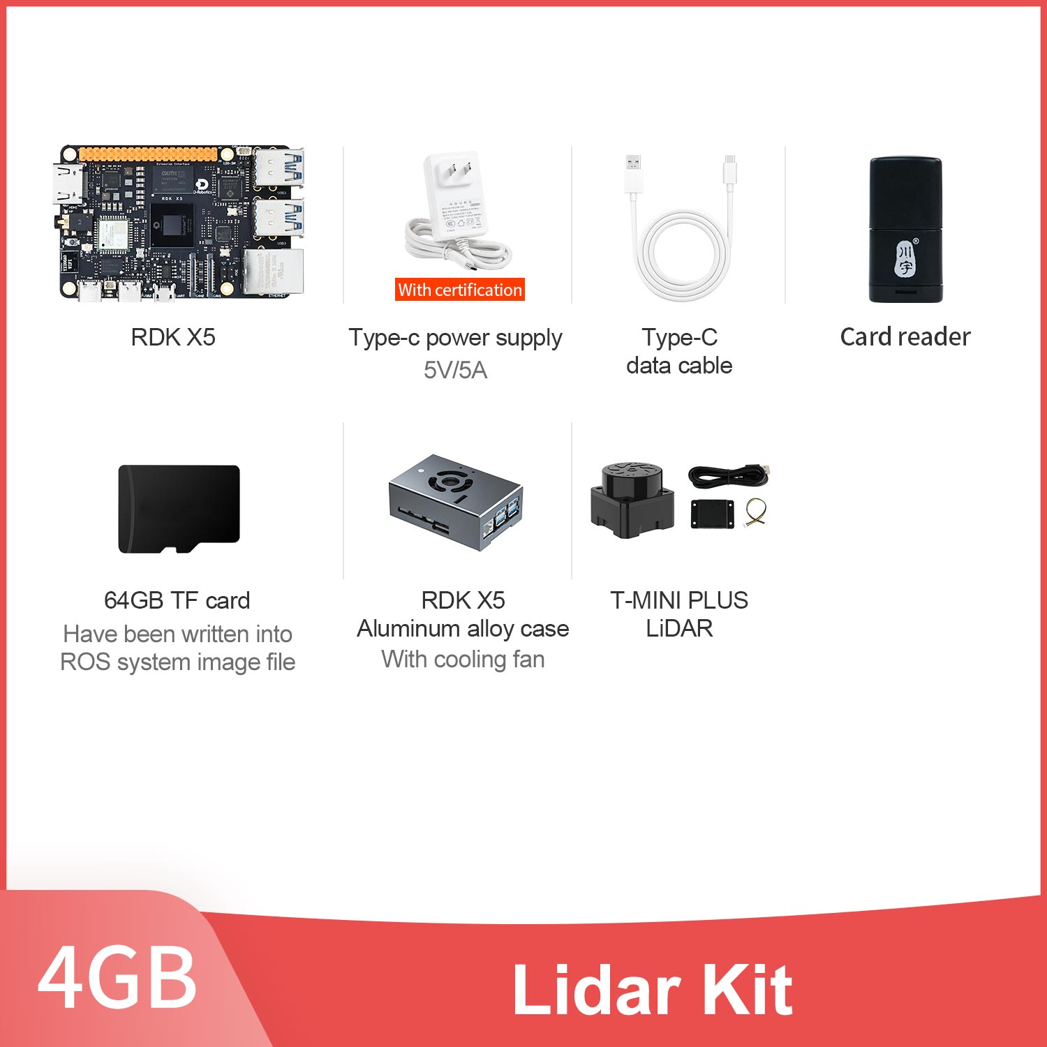 RDK X5 Robot Developer Kit support AI Large Model with 4G/8GB RAM