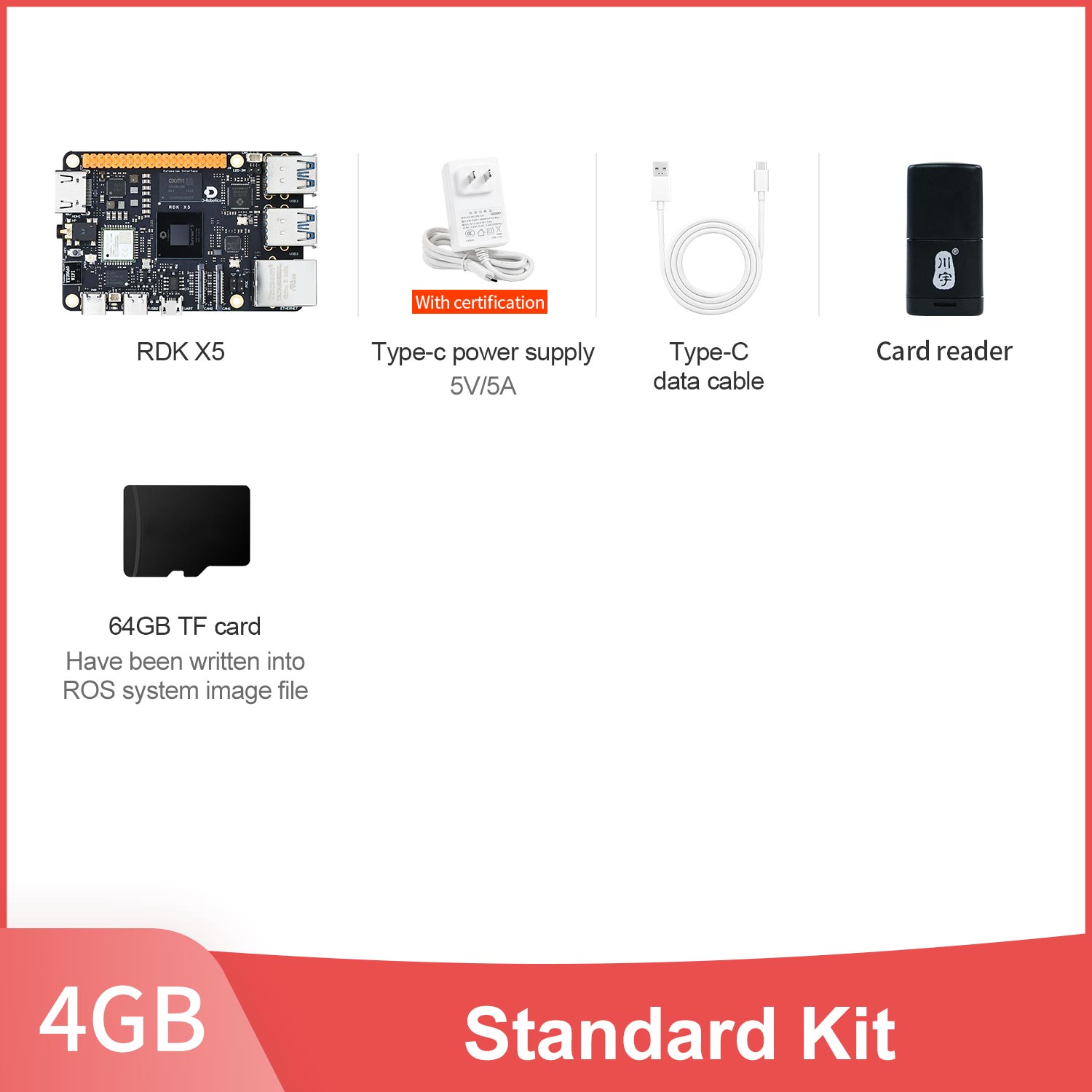RDK X5 Robot Developer Kit support AI Large Model with 4G/8GB RAM