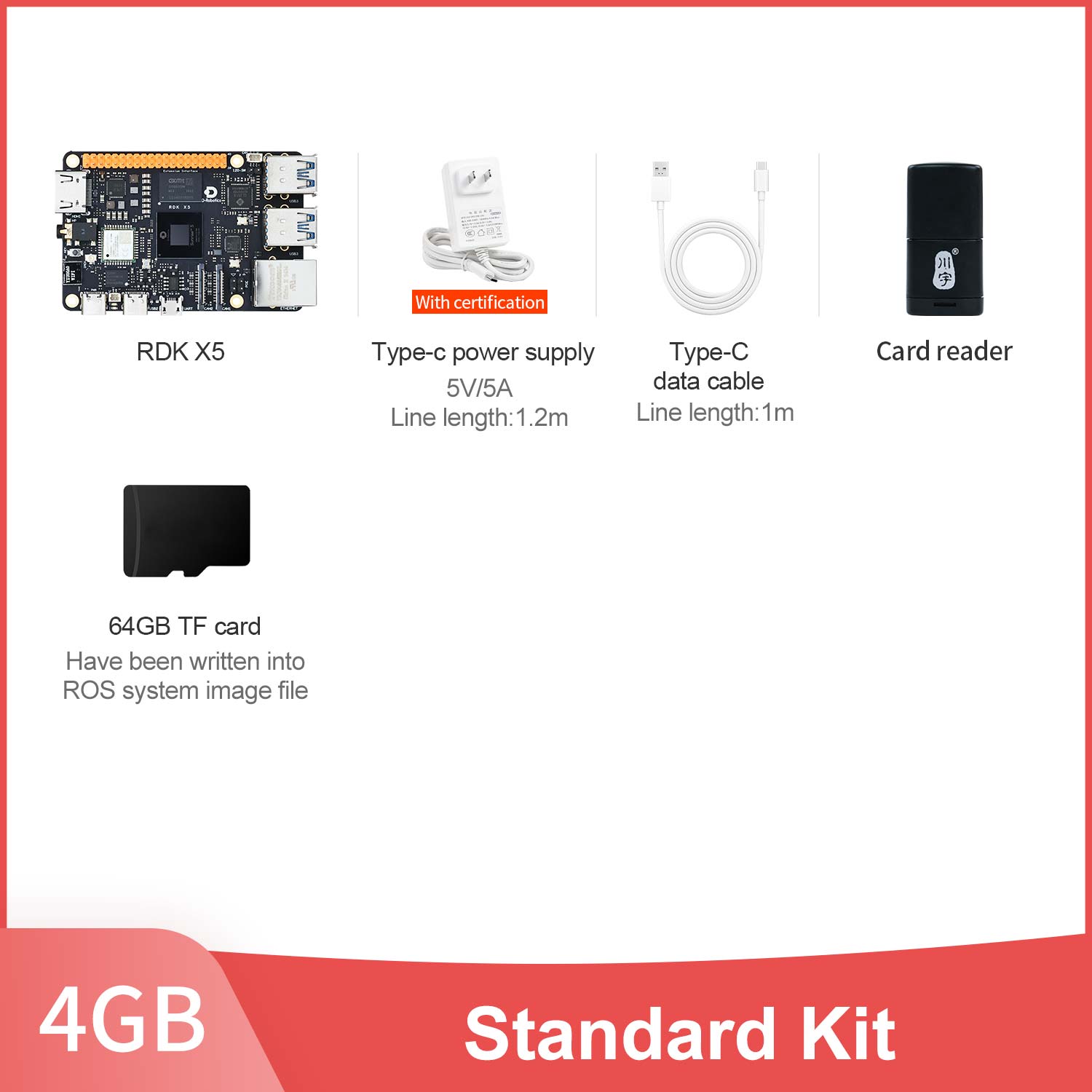 RDK X5 Robot Developer Kit support with 4G/8GB RAM