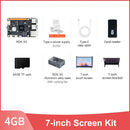 Yahboom 7-inch screen kit with RDK X5 development board, power supply, card reader, TF card, case and screen bracket.