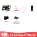 Yahboom 4GB Aluminum Alloy Case Kit with RDK X5 development board, power supply, data cable, card reader, TF card.