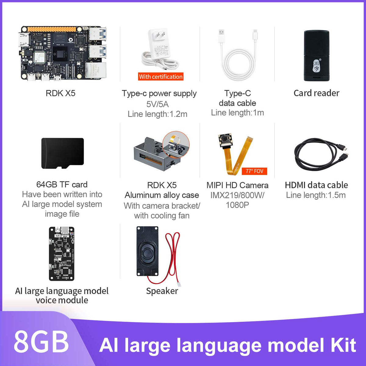 RDK X5 Robot Developer Kit support with 4G/8GB RAM