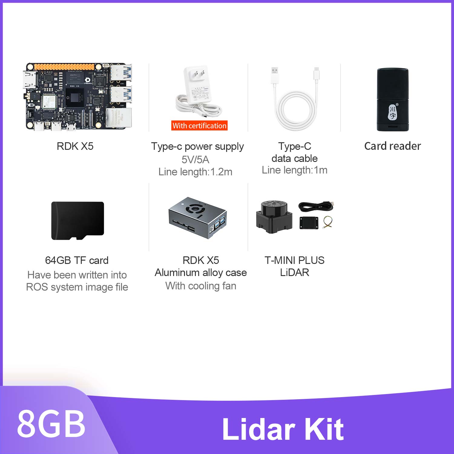 RDK X5 Robot Developer Kit support with 4G/8GB RAM
