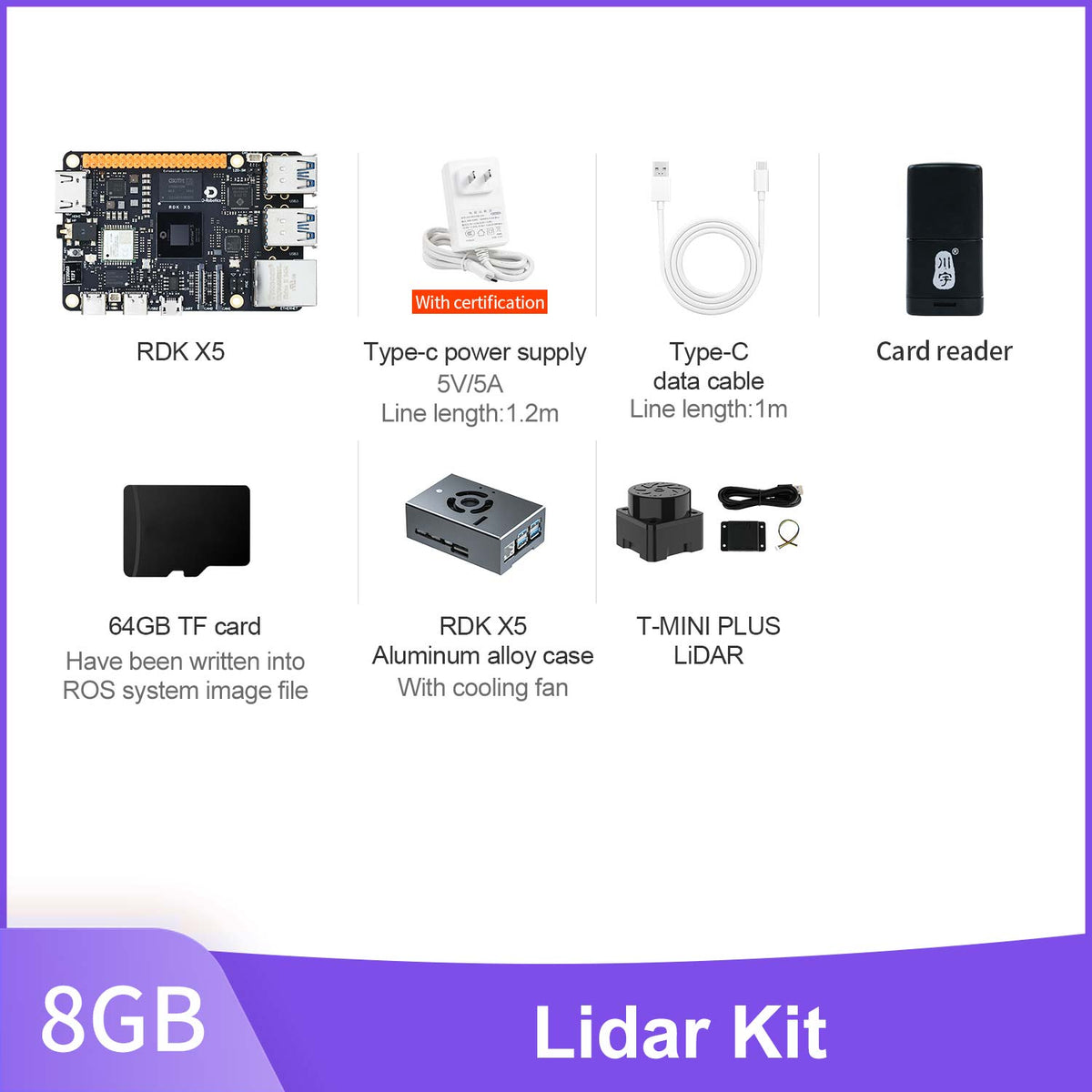 RDK X5 Robot Developer Kit support with 4G/8GB RAM