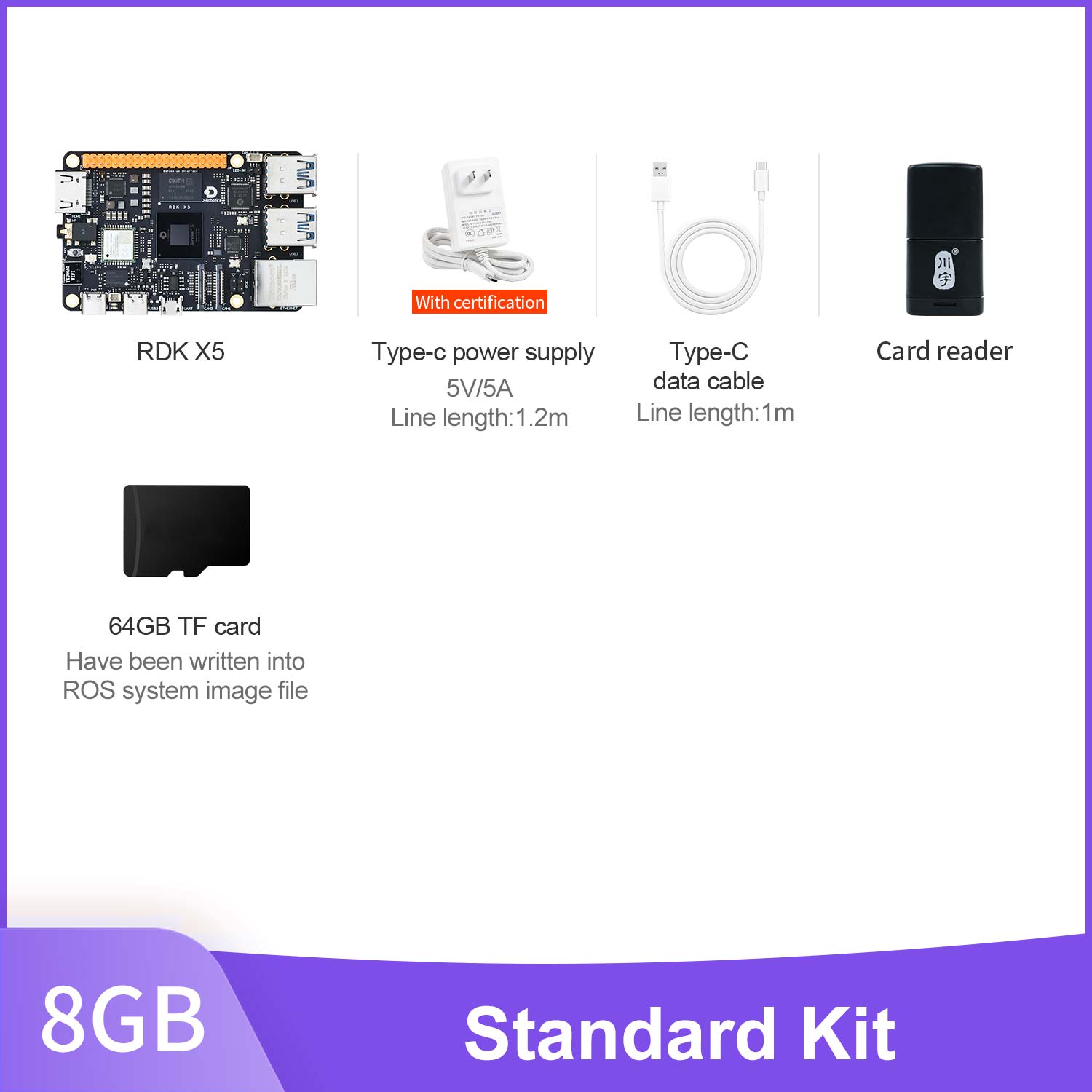 RDK X5 Robot Developer Kit support with 4G/8GB RAM