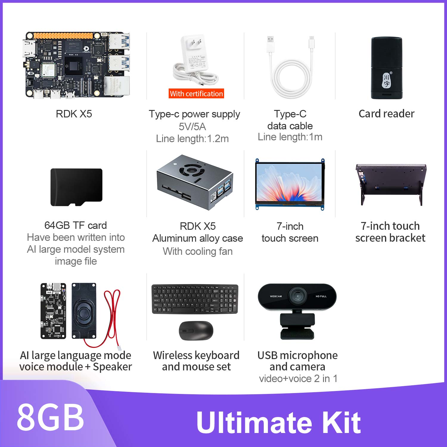 RDK X5 Robot Developer Kit support with 4G/8GB RAM