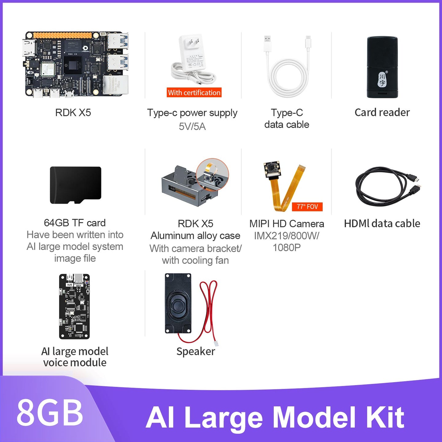 RDK X5 Robot Developer Kit support AI Large Model with 4G/8GB RAM