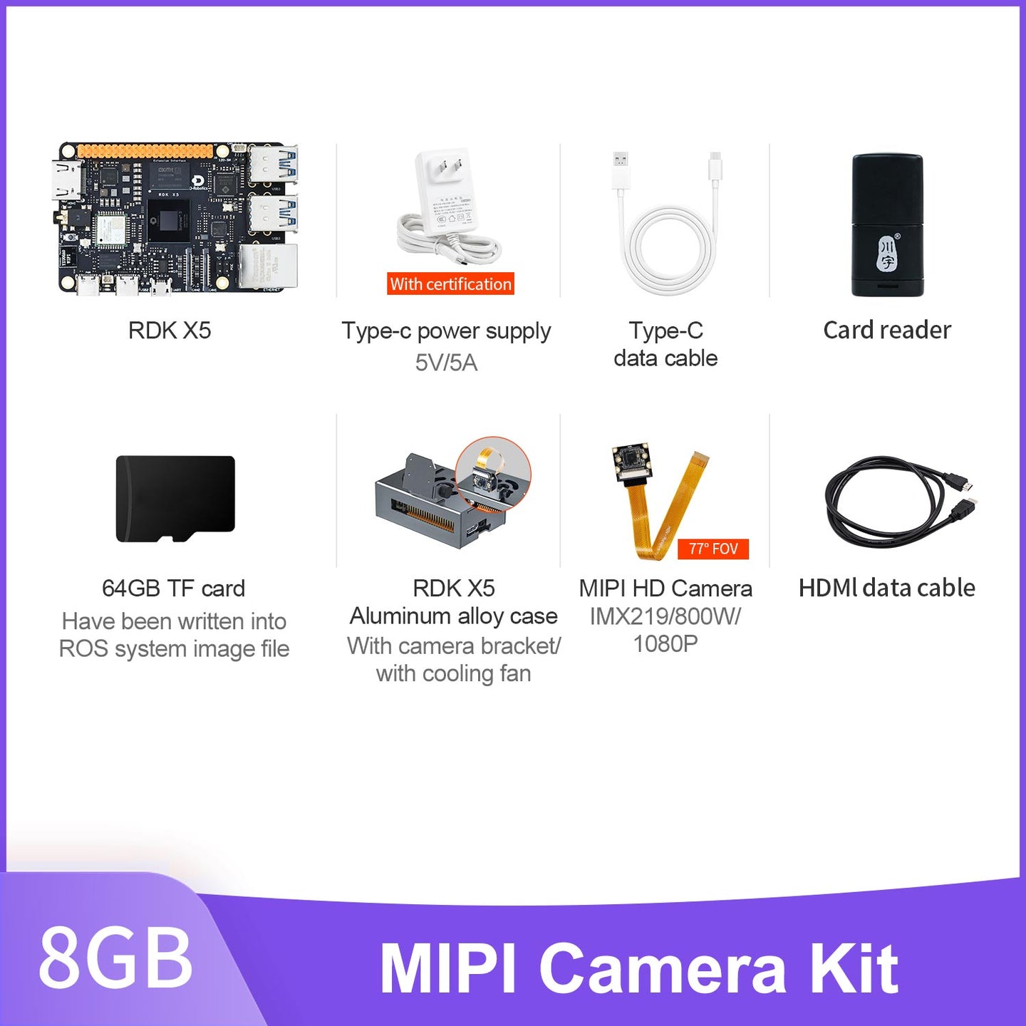 RDK X5 Robot Developer Kit support AI Large Model with 4G/8GB RAM