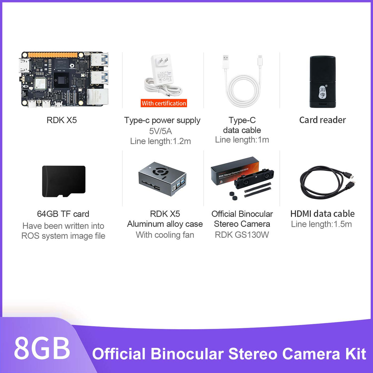 RDK X5 Robot Developer Kit support with 4G/8GB RAM