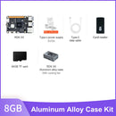 Yahboom 8GB Aluminum Alloy Case Kit with RDK X5, power supply, card reader, TF card and case on a white background.