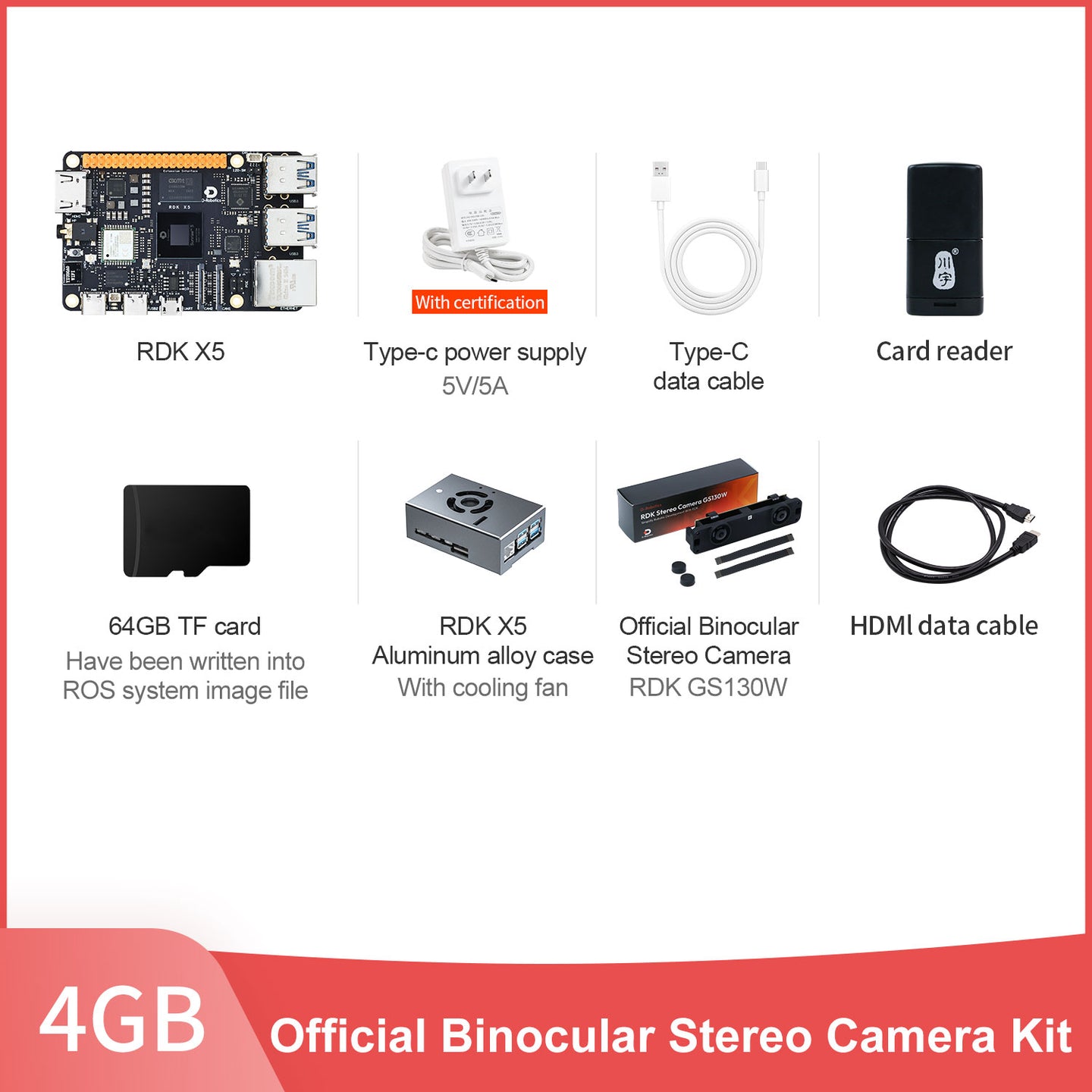 RDK X5 Robot Developer Kit support AI Large Model with 4G/8GB RAM