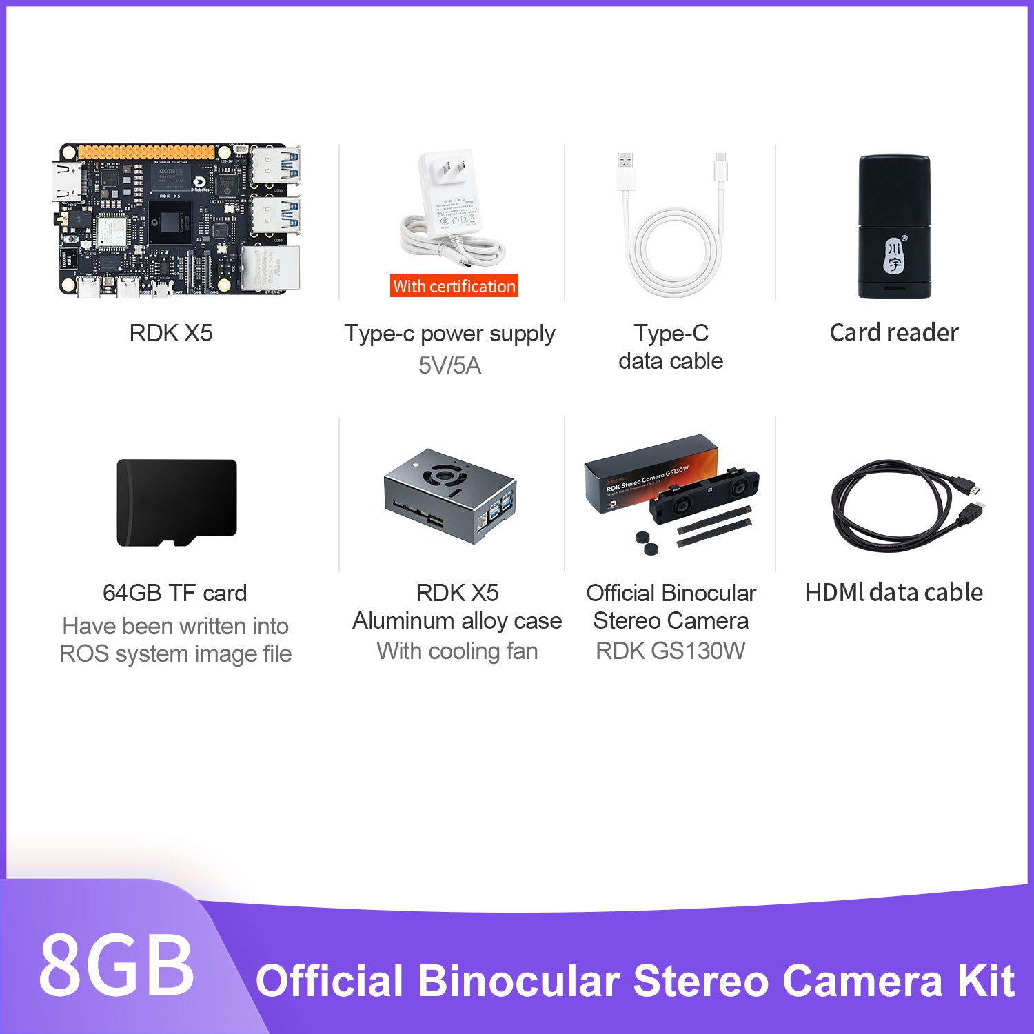 RDK X5 Robot Developer Kit support AI Large Model with 4G/8GB RAM