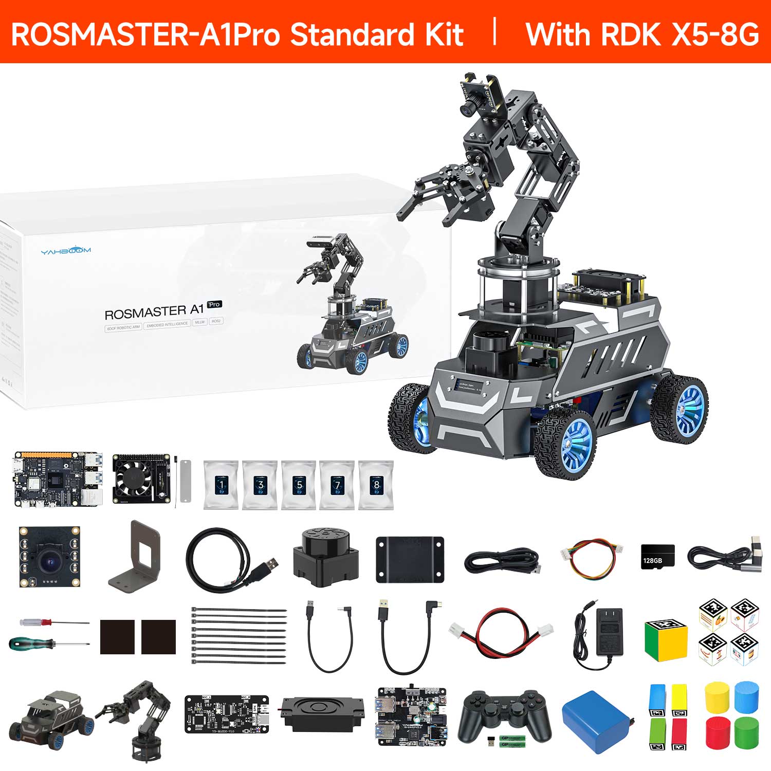 ROSMASTER M1 PRO & ROSMASTER A1 PRO AI Large Language Model ROS2 Robot for Jetson Orin NANO/NX SUPER/RDK X5/RaspberryPi 5