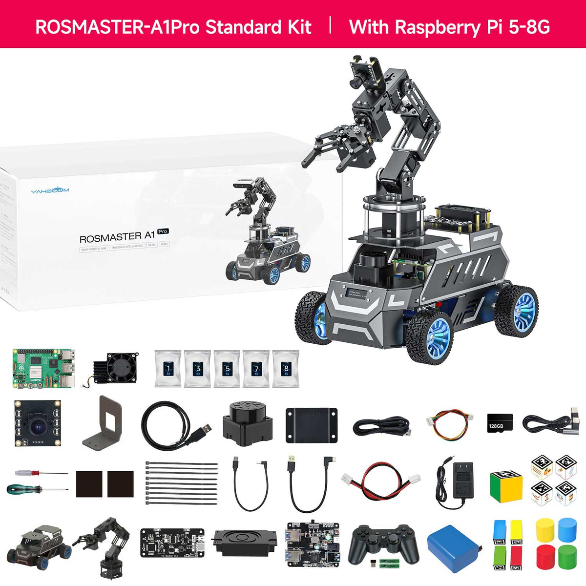 ROSMASTER M1 PRO & ROSMASTER A1 PRO AI Large Language Model ROS2 Robot for Jetson Orin NANO/NX SUPER/RDK X5/RaspberryPi 5