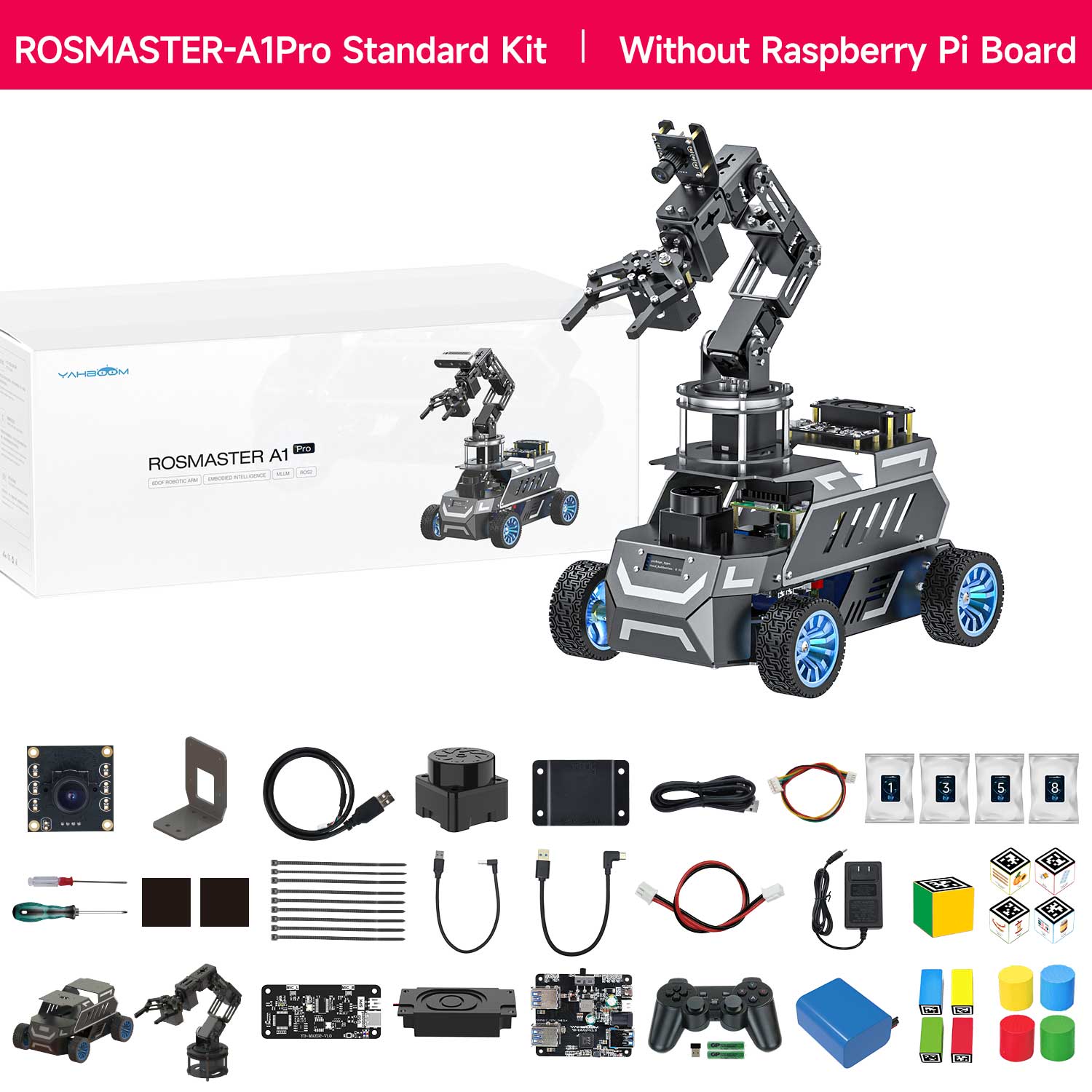 ROSMASTER M1 PRO & ROSMASTER A1 PRO AI Large Language Model ROS2 Robot for Jetson Orin NANO/NX SUPER/RDK X5/RaspberryPi 5
