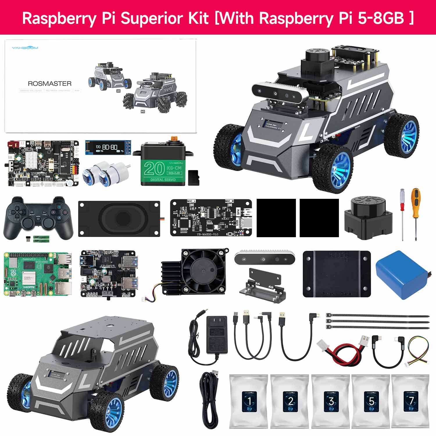 ROSMASTER A1 Superior Kit with RPi 5
