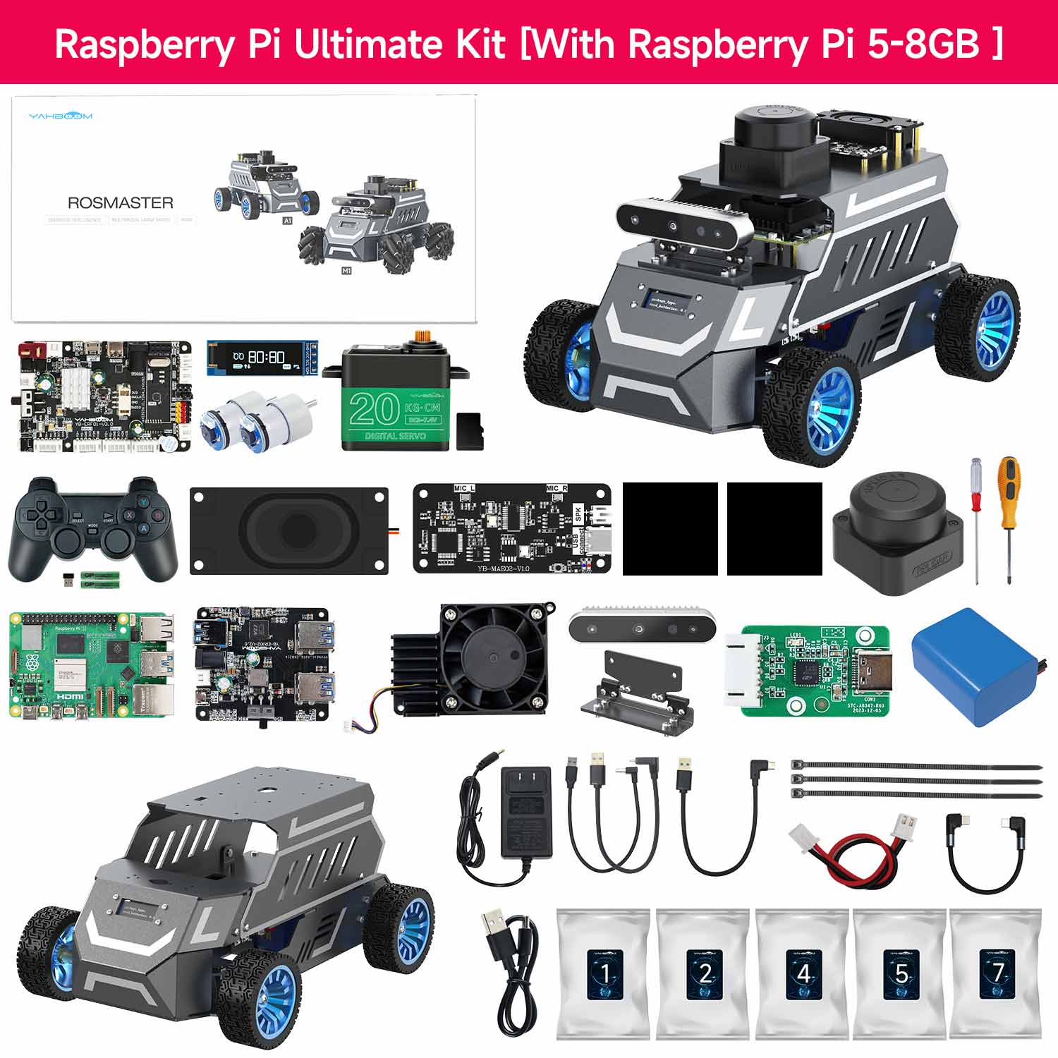 ROSMASTER A1 Superior Kit with RPi 5 8GB