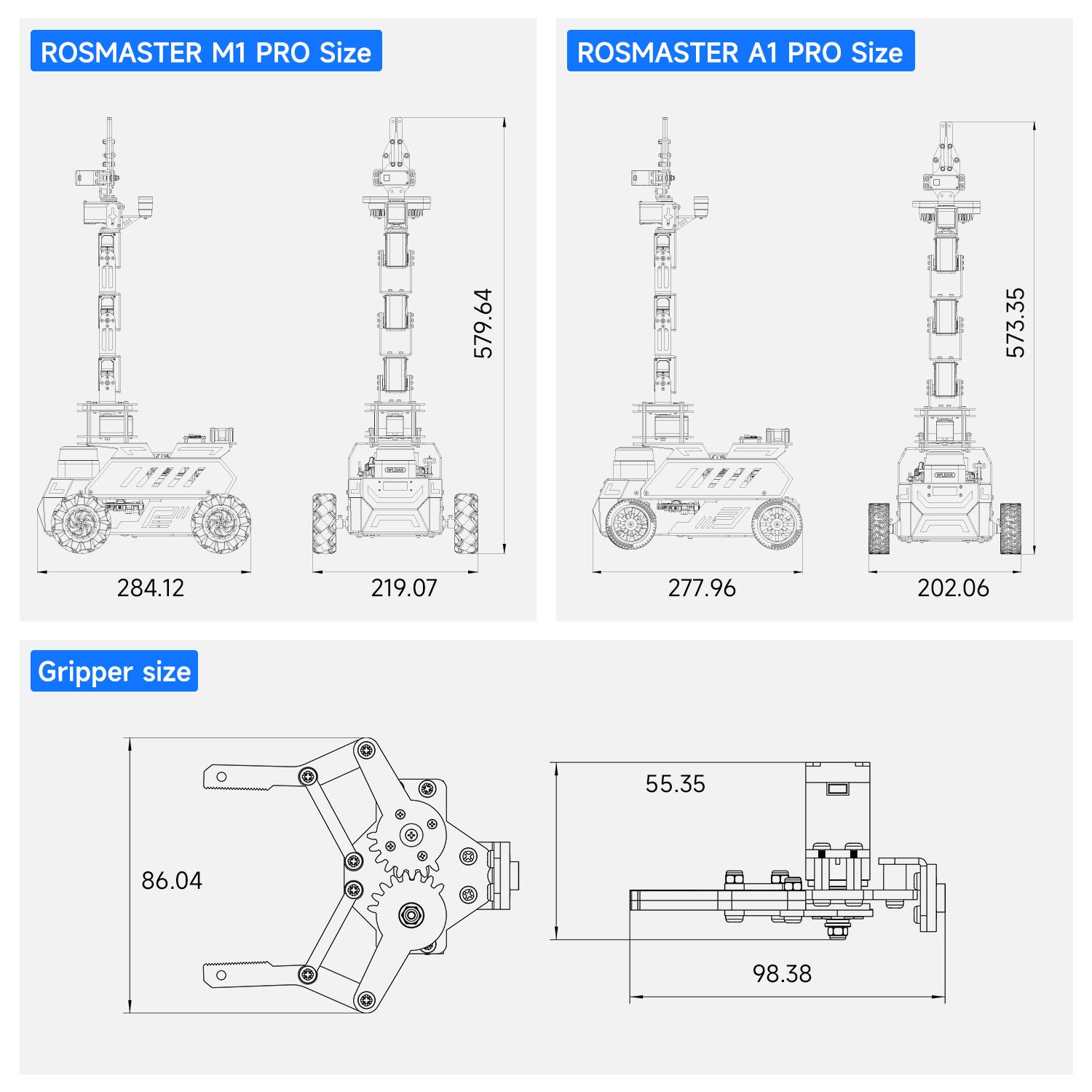 ROSMASTER M1 PRO & ROSMASTER A1 PRO AI Large Language Model ROS2 Robot for Jetson Orin NANO/NX SUPER/RDK X5/RaspberryPi 5