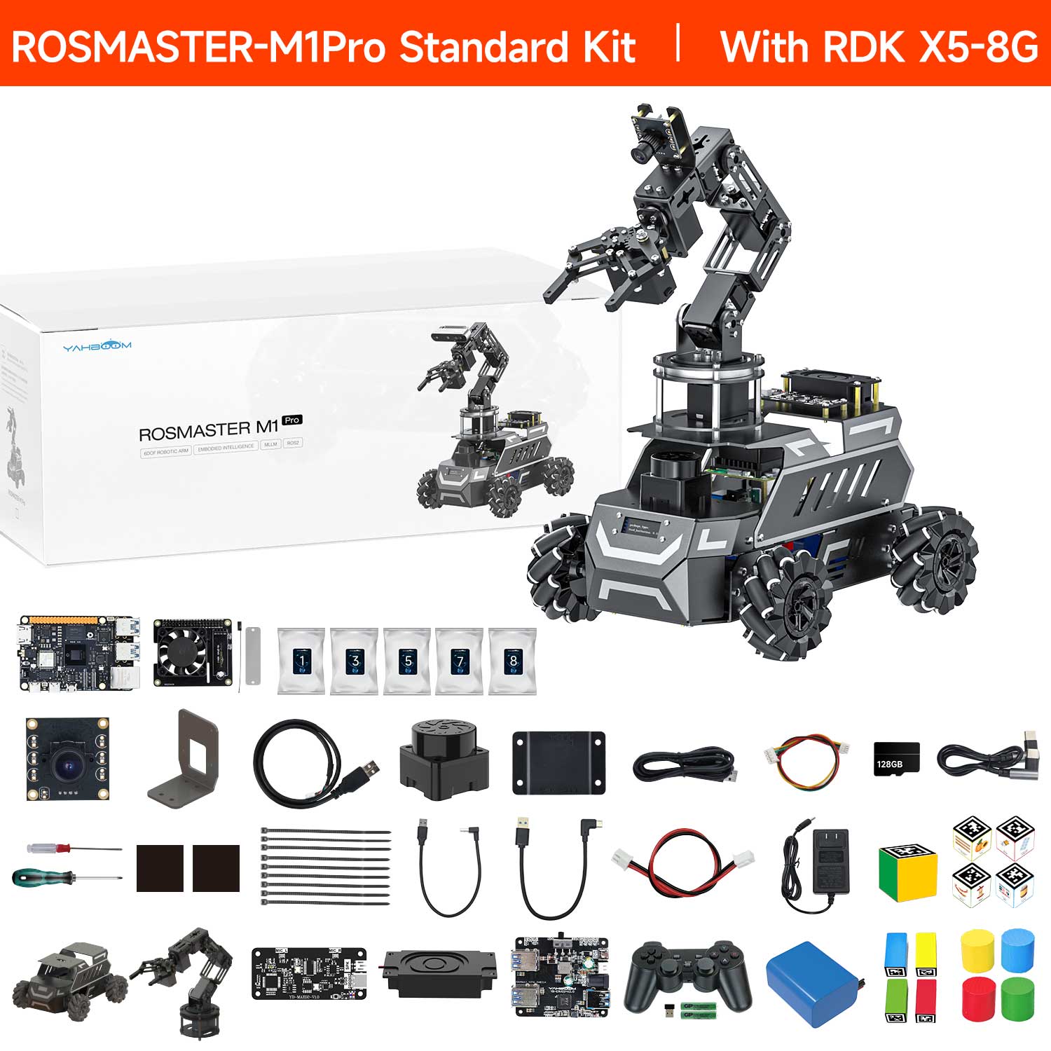 ROSMASTER M1 PRO & ROSMASTER A1 PRO AI Large Language Model ROS2 Robot for Jetson Orin NANO/NX SUPER/RDK X5/RaspberryPi 5
