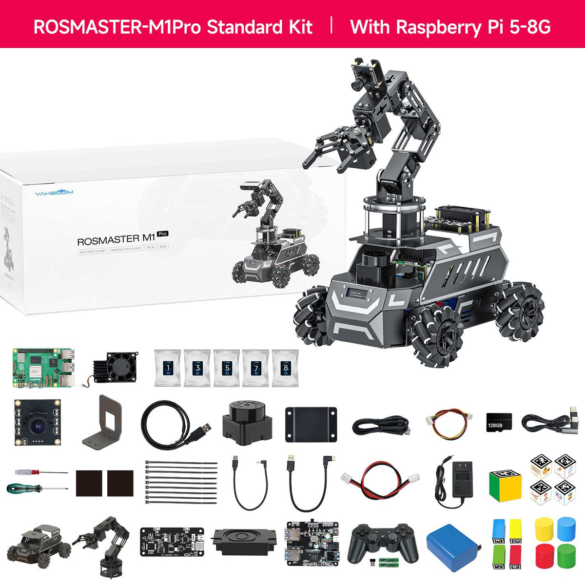 ROSMASTER M1 PRO & ROSMASTER A1 PRO AI Large Language Model ROS2 Robot for Jetson Orin NANO/NX SUPER/RDK X5/RaspberryPi 5