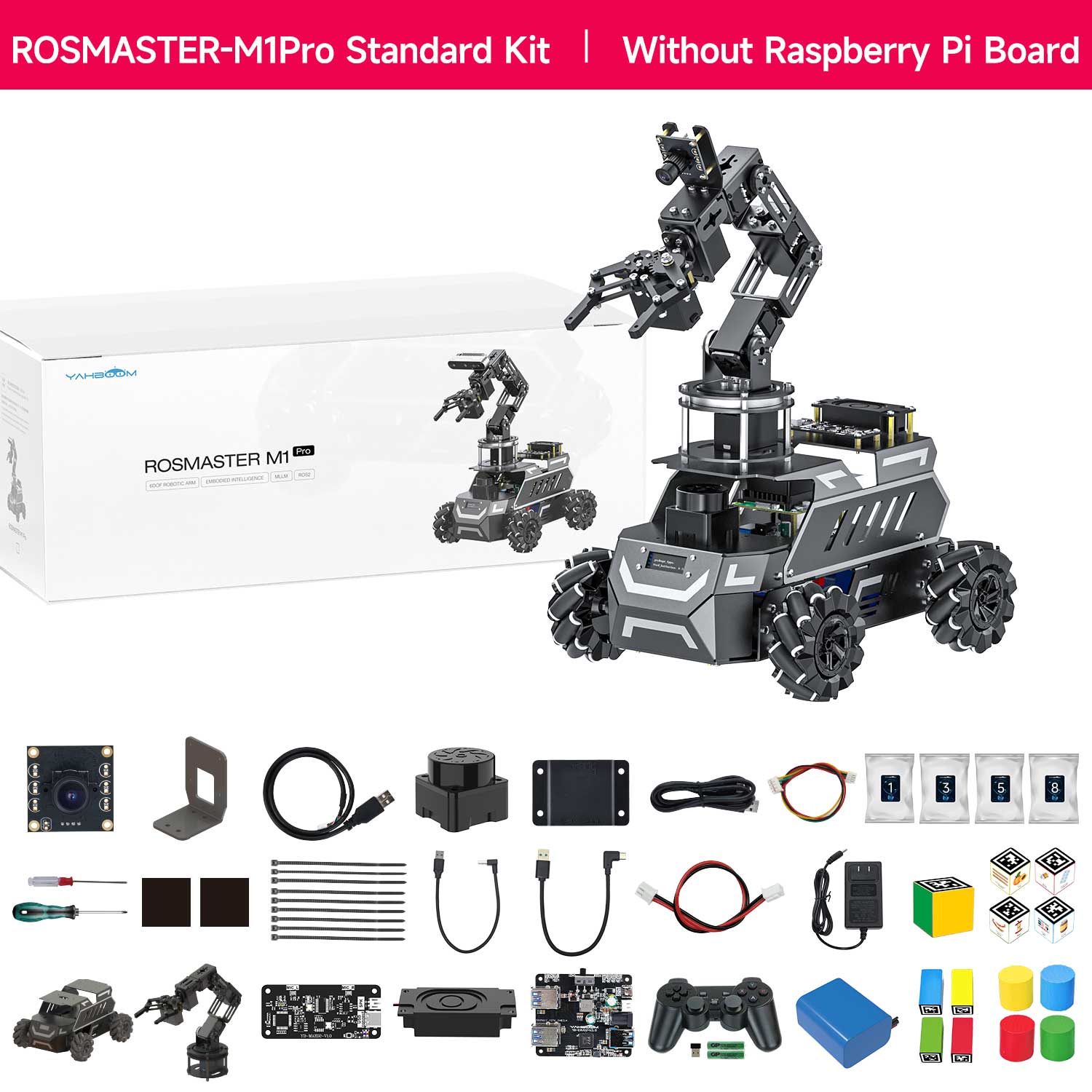 ROSMASTER M1 PRO & ROSMASTER A1 PRO AI Large Language Model ROS2 Robot for Jetson Orin NANO/NX SUPER/RDK X5/RaspberryPi 5