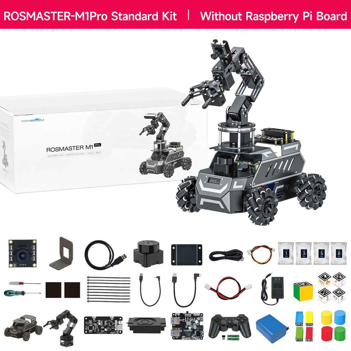 ROSMASTER M1 PRO & ROSMASTER A1 PRO AI Large Language Model ROS2 Robot for Jetson Orin NANO/NX SUPER/RDK X5/RaspberryPi 5