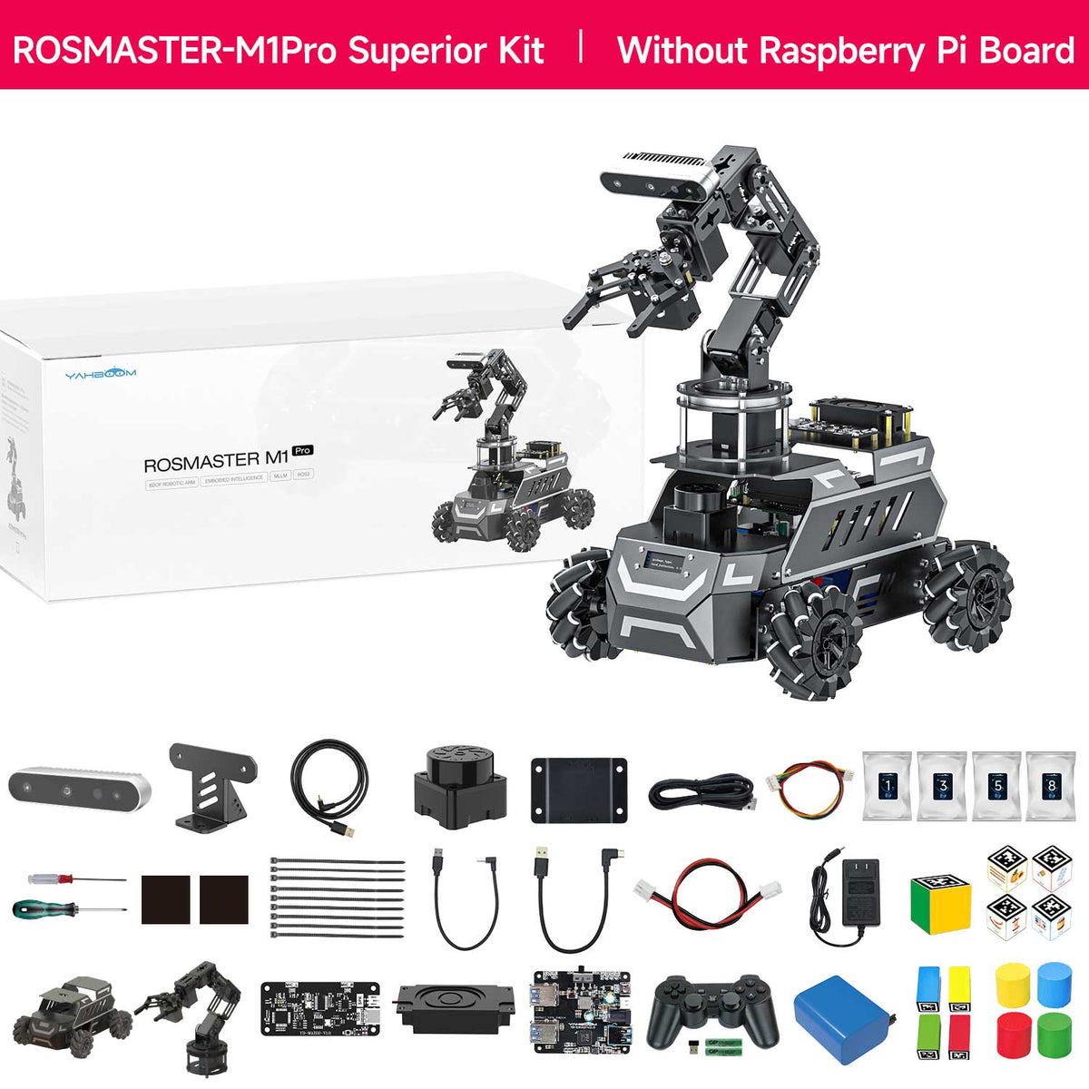 ROSMASTER M1 PRO & ROSMASTER A1 PRO AI Large Language Model ROS2 Robot for Jetson Orin NANO/NX SUPER/RDK X5/RaspberryPi 5
