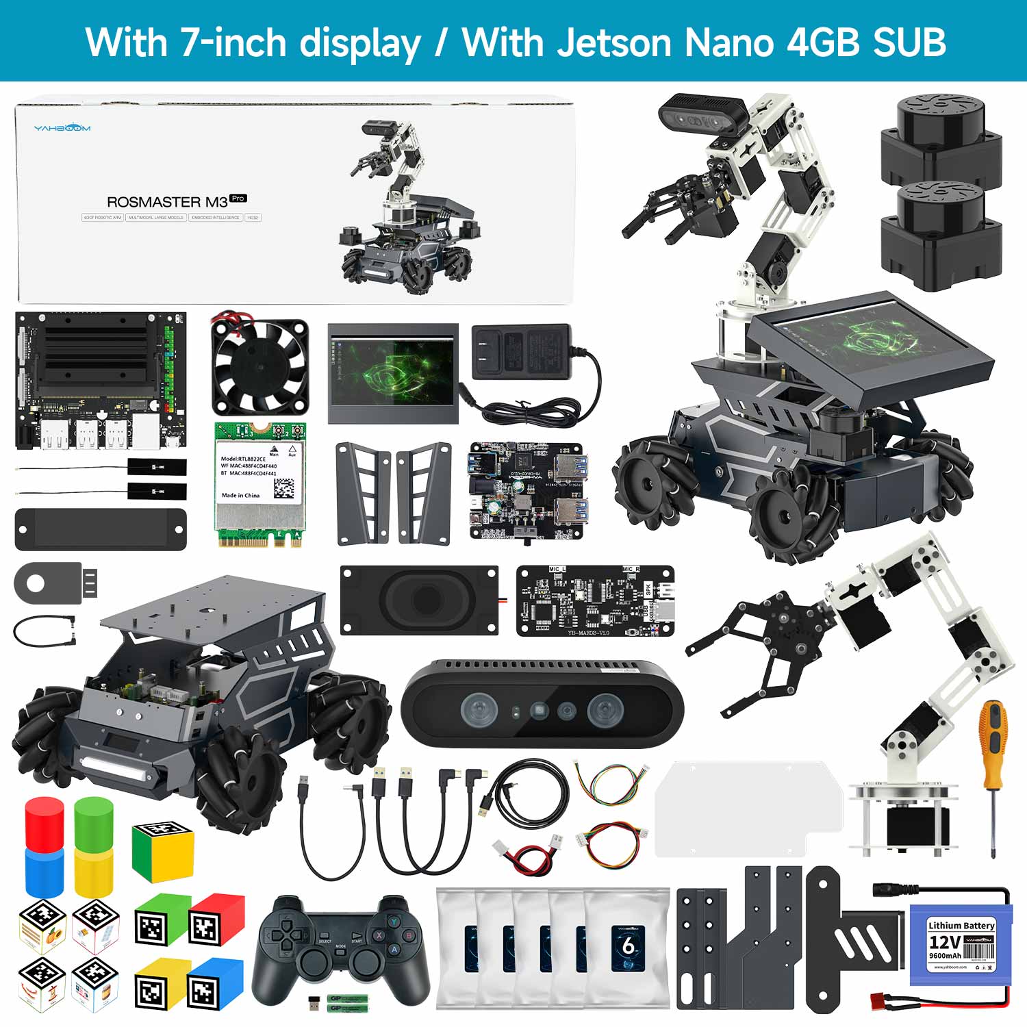 With 7-inch display / With Jetson Nano 4GB SUB