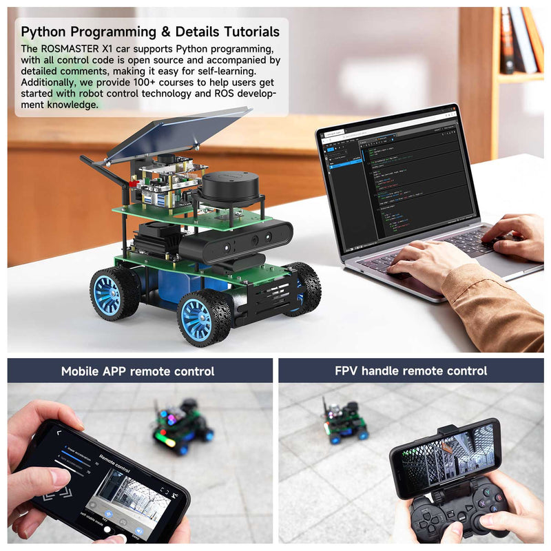 ROSMASTER X1 ROS AI voice interaction Robot for Jetson NANO 4GB/RaspberryPi 5