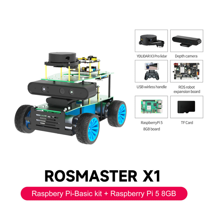 ROSMASTER X1 ROS Robot for Jetson NANO 4GB/RaspberryPi 5